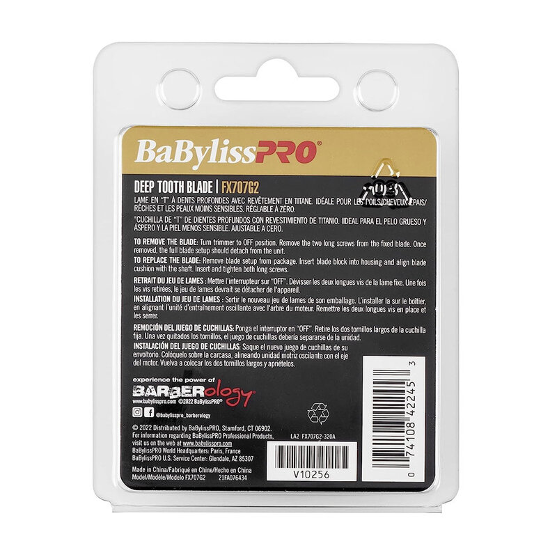 BABYLISS PRO BABYLISS PRO Replacement Gold Titanium Deep - Tooth T-Blade - FX707G2