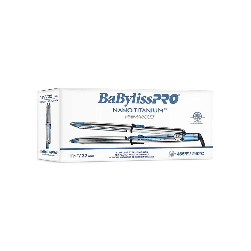 BABYLISS PRO BABYLISS PRO Nano Titanium Prima 3000 Flat Iron 465 F - 1 1/4" & 2000 Mini Prima Flat Iron - BSSPP1UC