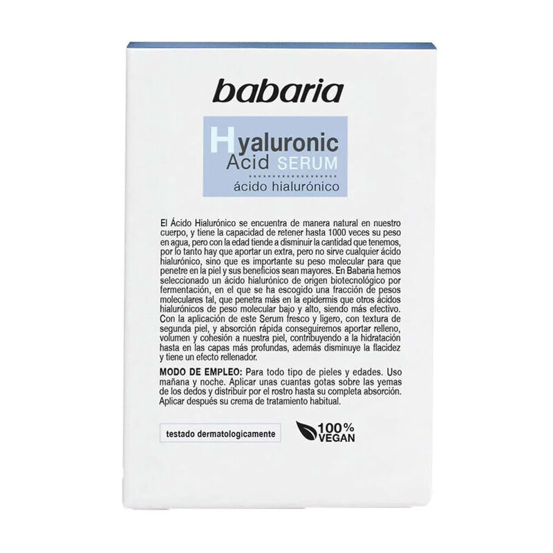BABARIA BABARIA Hyaluronic Acid Serum - Intensive Hydration, 1oz