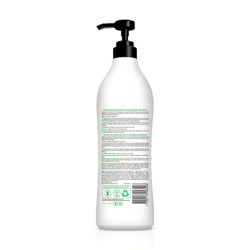 SALON IN SALON IN Vegan Keratin and Collagen Hair Shampoo , 33.8oz - 043426