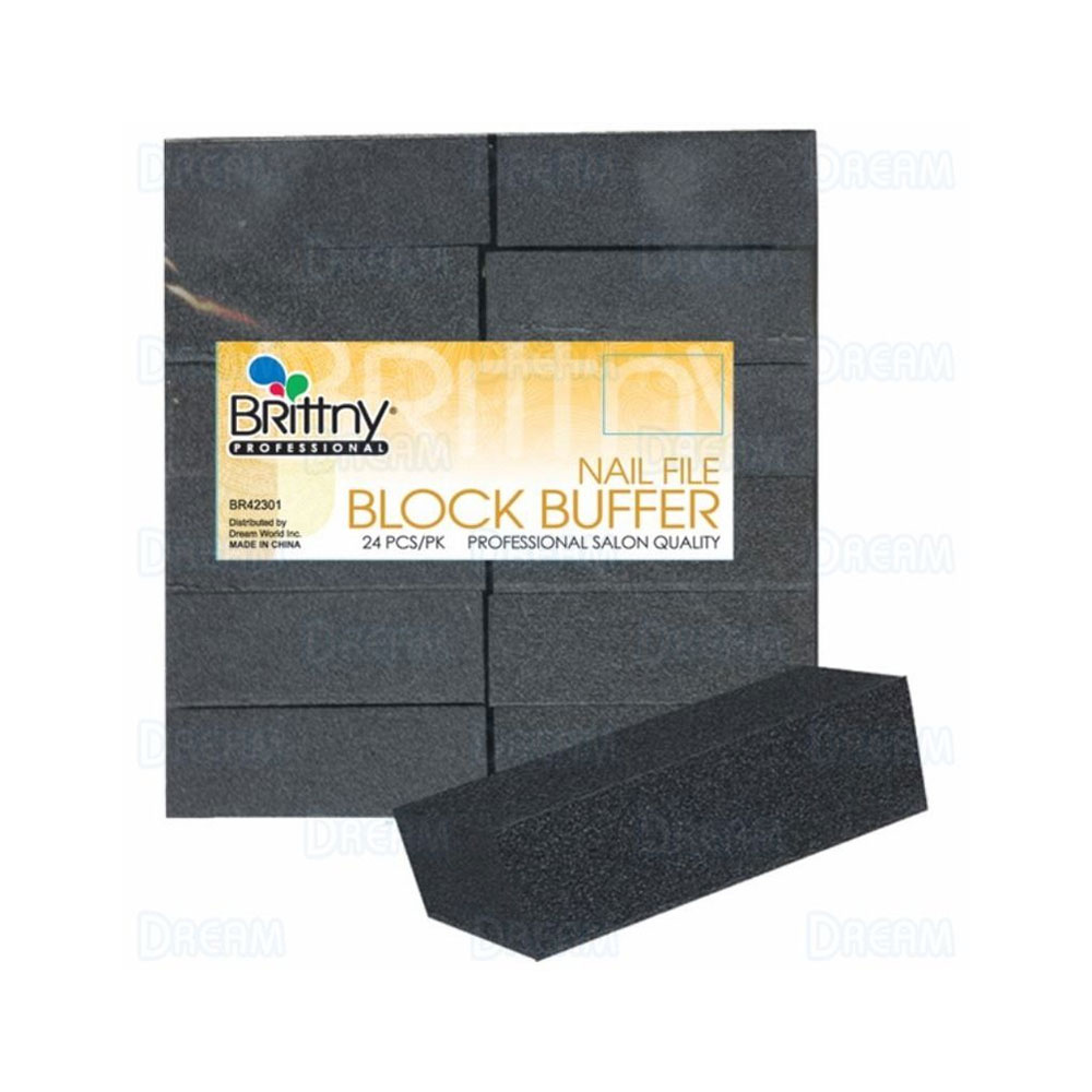 BRITTNY PROFESSIONAL BRITTNY Black Block Buffer, 24 Pcs - BR42301