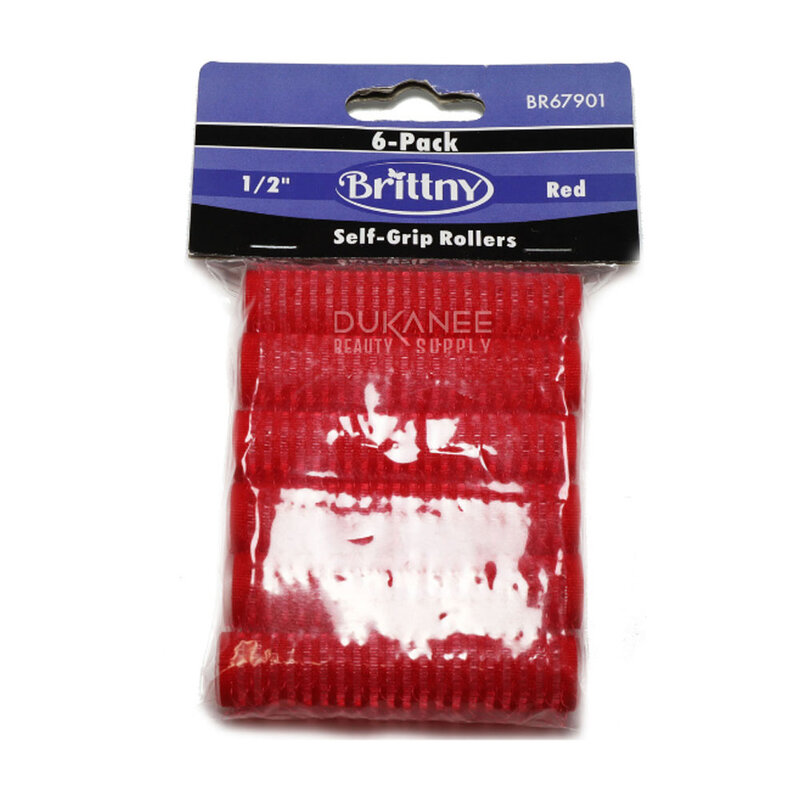 BRITTNY PROFESSIONAL BRITTNY Self Grip Rollers 1/2" Red - BR67901