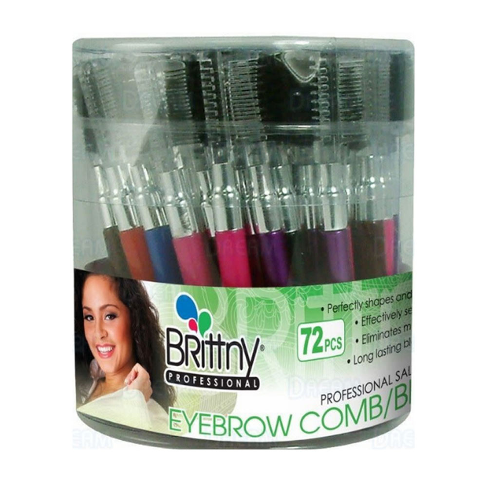 BRITTNY PROFESSIONAL BRITTNY Eyebrow Comb & Comb Brush Jar, 72 Pcs - BR1657