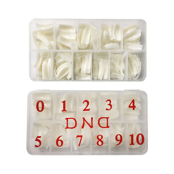 DAISY DND DAISY DND French white Nail Tips 500pcs Box - Sizes 1-10