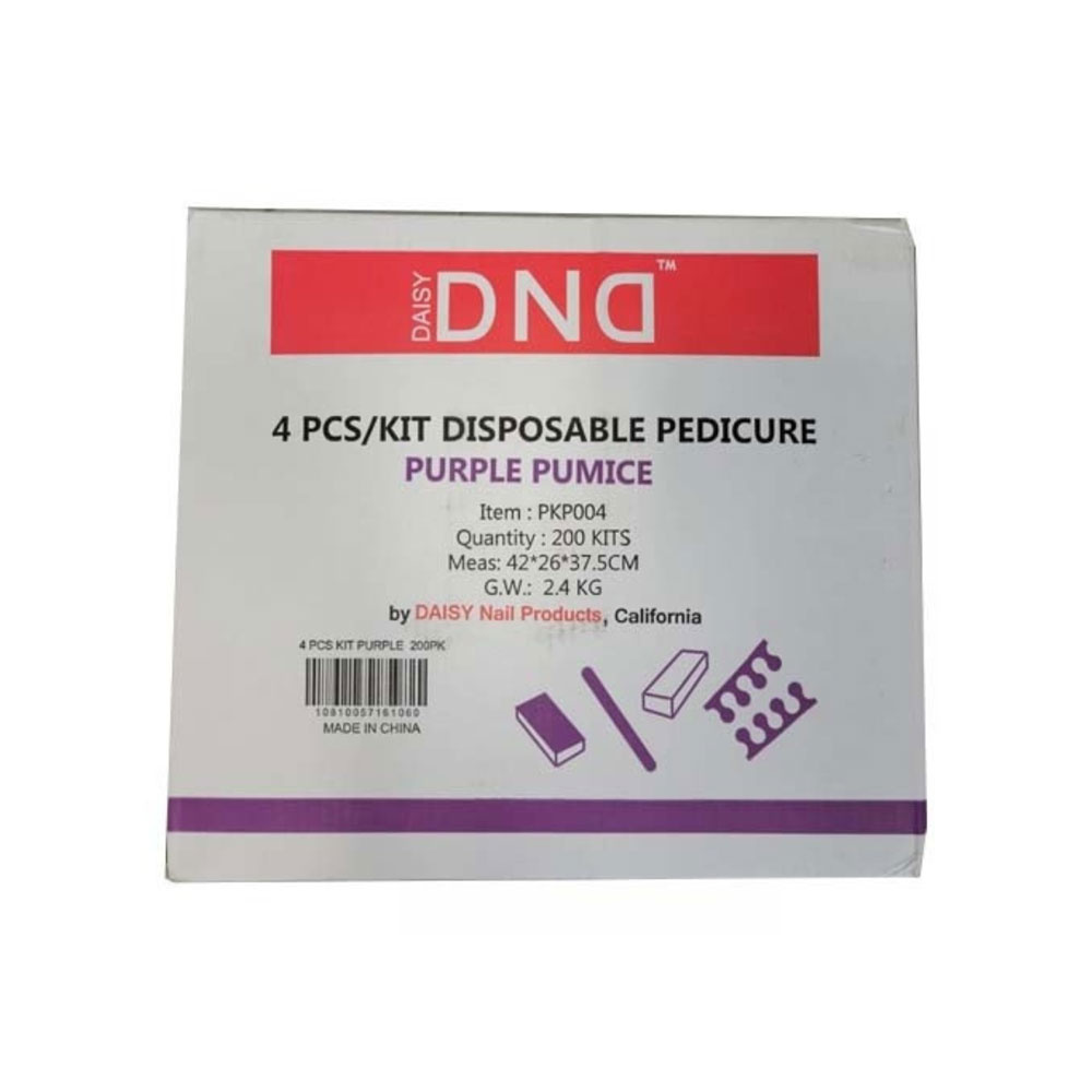 DAISY DND DAISY DND Disposable Pedicure Kit Purple Pumice - BOX 200 Units