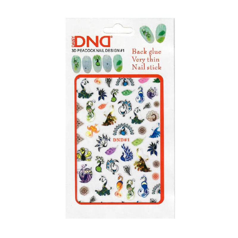 DAISY DND DAISY DND Nail Stickers 3D Peacock Nail Design Sticker #1