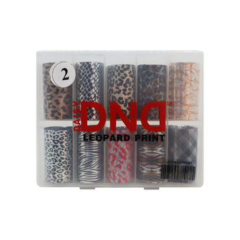 DAISY DND DAISY DND Nail Foil Decoration 10 Rolls Leopard Print #2