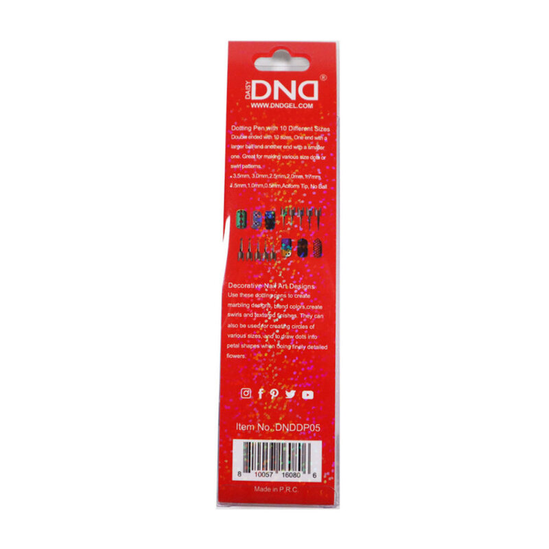 DAISY DND DAISY DND Dotting Nail Art Tool 5 Counts - DNDDP05