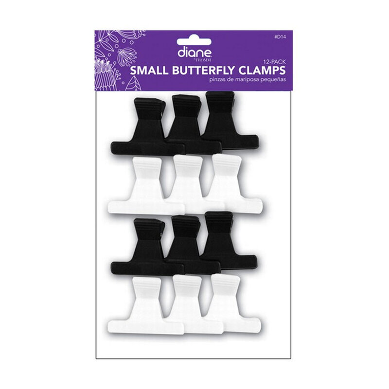 DIANE BEAUTY DIANEButterfly Clamps Assorted Color 12 Pk, 2 1/4" - D14