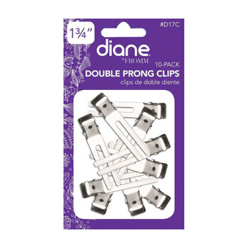 DIANE BEAUTY DIANE Double Prong Clips 10-Pk, 1 3/4" - D17C