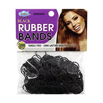 DREAM WORLD PRODUCTS DREAM WORLD Rubber Bands Black 300 Counts - DRE2001