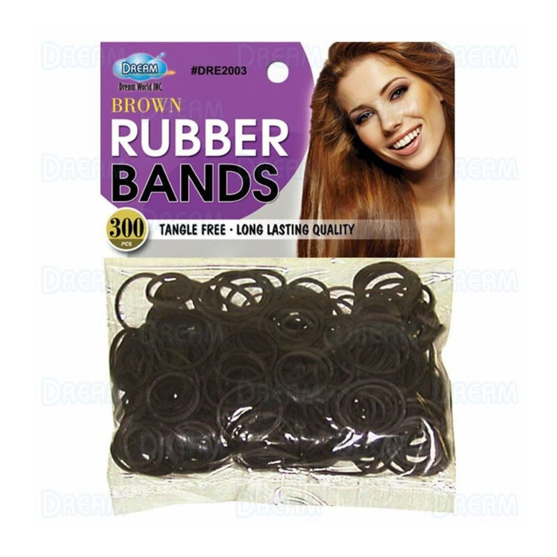 DREAM WORLD PRODUCTS DREAM WORLD Rubber Bands Brown 300PCS - DRE2003