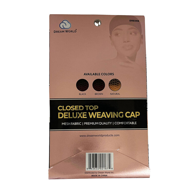 DREAM WORLD PRODUCTS DREAM WORLD Deluxe Closed Top Weaving Cap Black - DRE098