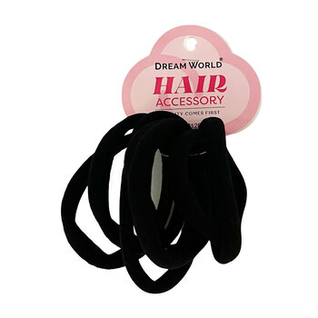 DREAM WORLD PRODUCTS DREAM WORLD Medium Hair Band Black 10pcs - BR2711BK