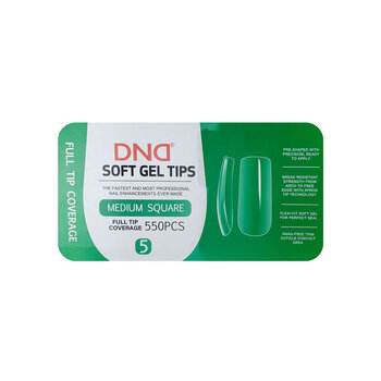 DAISY DND DND Soft Gel E Tips Full Square Toe #11 - 550pcs