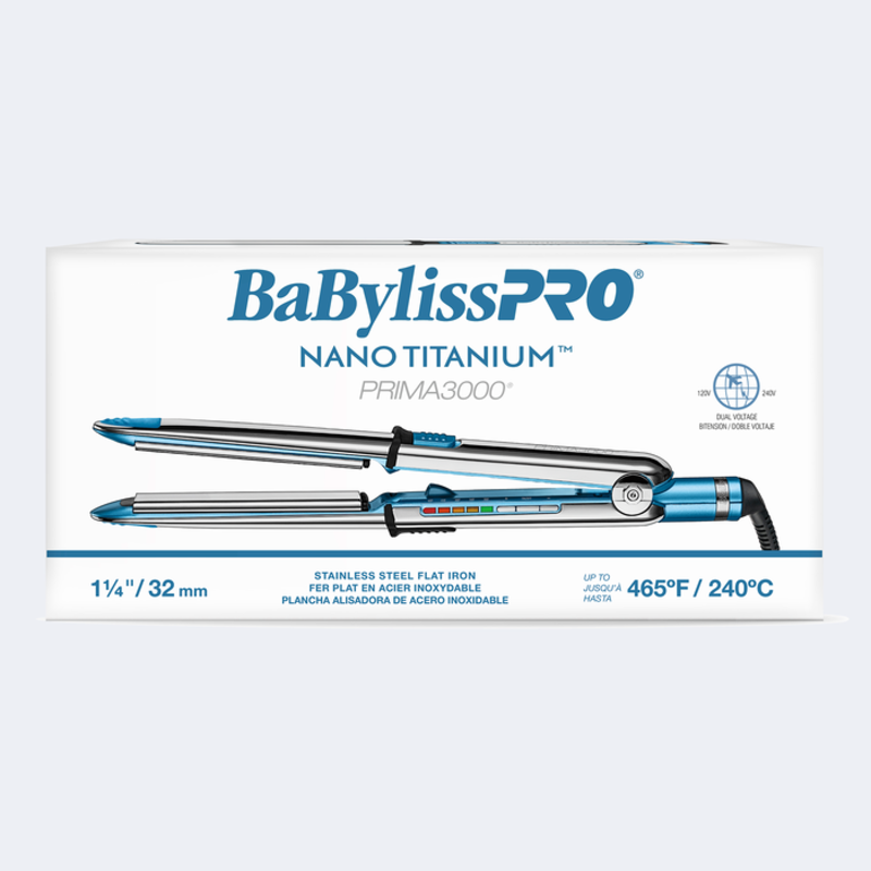 BABYLISS PRO BABYLISS PRO Nano Titanium Prima 3000 Flat Iron 465 F - 1 1/4" - BNT3000TUC