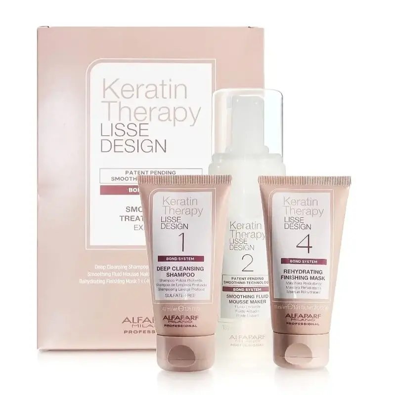 3 ALFAPARF LISSE DESIGN KERATIN THERAPY SMALL KIT