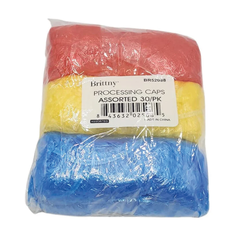 BRITTNY PROFESSIONAL BRITTNY Processing Caps, 30 Assorted Colors - BR52088