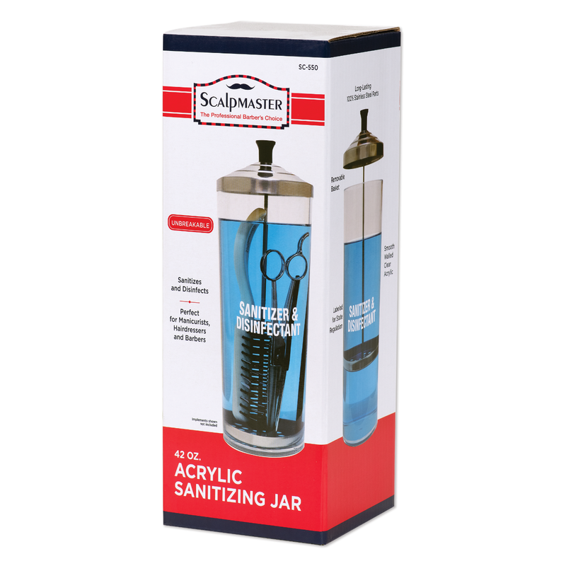SCALPMASTER SCALPMASTER Acrylic Sanitizer Jar, 42oz - SC-550