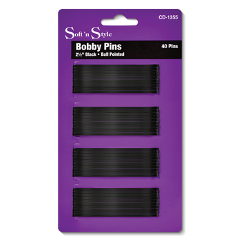 SOFT N STYLE SOFT'N STYLE Bobby Pins 2 1/2" Black, 40 Count - CD-1355