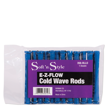 SOFT N STYLE SOFT'N STYLE Concave Cold Wave Rods Long Blue, 12 Count - 356-BLLO