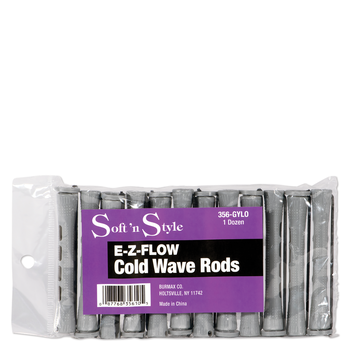 SOFT N STYLE SOFT'N STYLE Concave Cold Wave Rods Long Gray, 12 Count - 356-GYLO