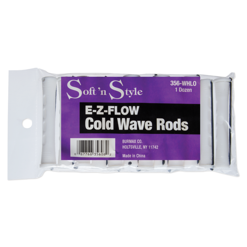 SOFT N STYLE SOFT'N STYLE Concave Cold Wave Rods Long White, 12 Count - 356-WHLO