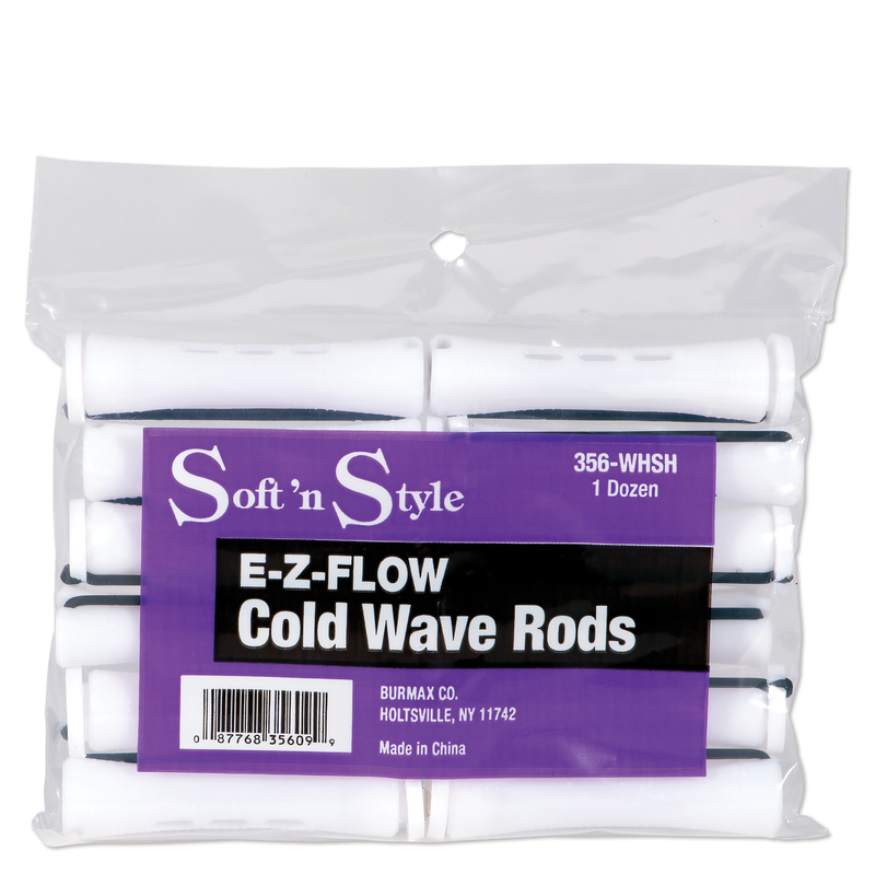 SOFT N STYLE SOFT'N STYLE Concave Cold Wave Rods Long White, 12 Count - 356-WHLO