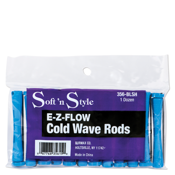 SOFT N STYLE SOFT'N STYLE Concave Cold Wave Rods Short Blue, 12 Count - 356-BLSH
