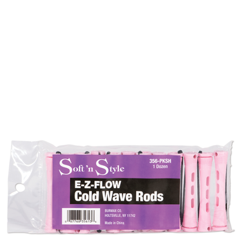 SOFT N STYLE SOFT'N STYLE Concave Cold Wave Rods Short Pink, 12 Count - 356-PKSH