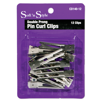 SOFT N STYLE SOFT'N STYLE Double Prong Pin Curl Clips - CD140-12