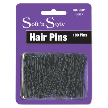 SOFT N STYLE SOFT'N STYLE Hair Pins 2" Black, 100 Count - CD-2081