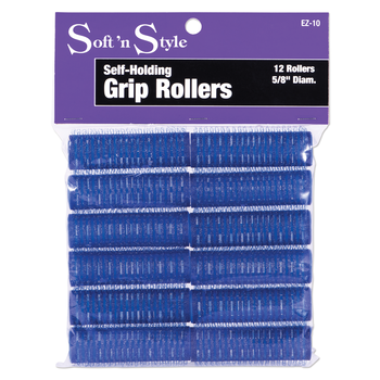SOFT N STYLE SOFT'N STYLE Self Grip Rollers Blue 5/8", 12ct - EZ-10