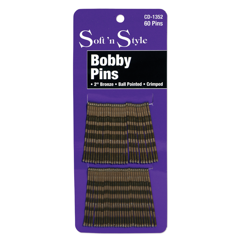 SOFT N STYLE SOFT'N STYLE Bobby Pins 2" Black, 60 Count - CD-1352