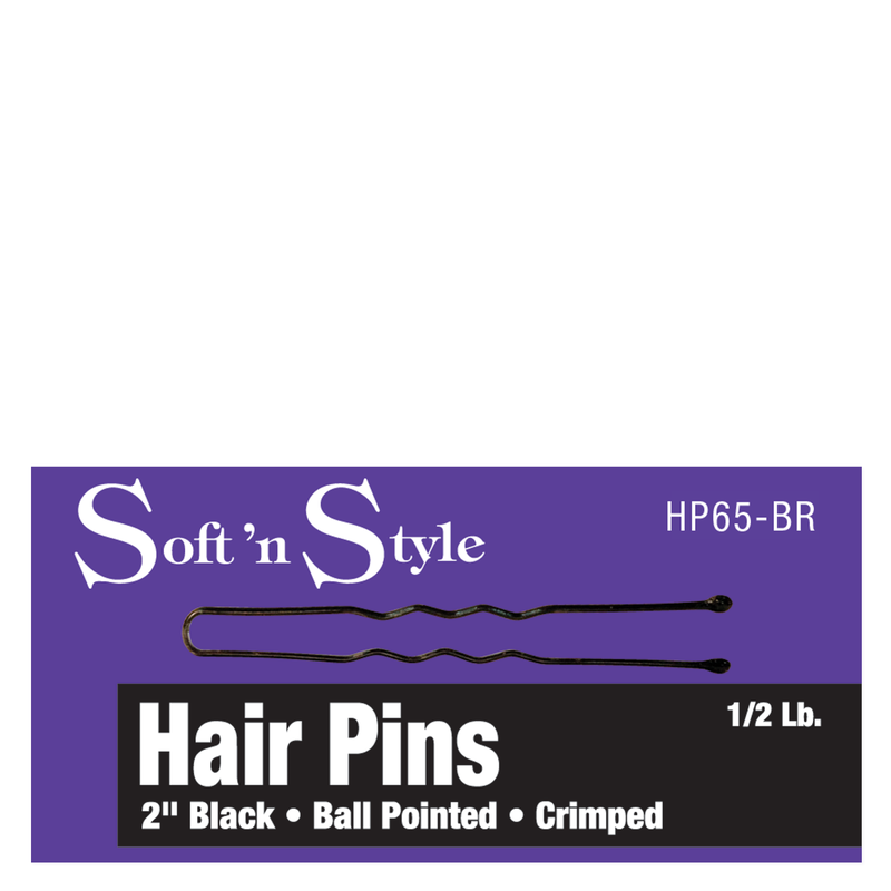 SOFT N STYLE SOFT'N STYLE Hair Pins Ball Pointed Crimped 2" 1/2 Lb Brown - HP65-BR
