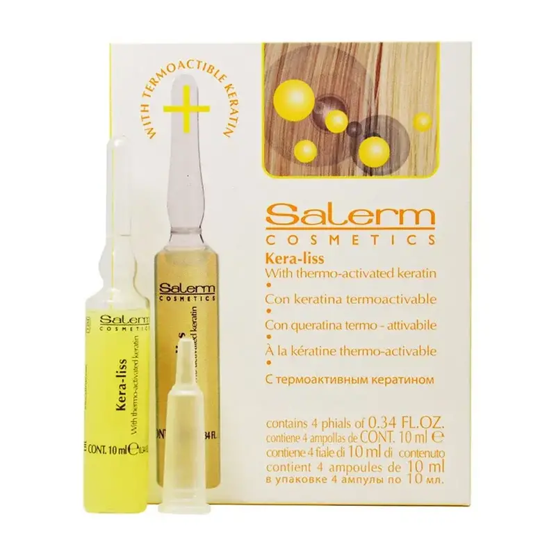SALERM SALERM Kera liss With Thermo-Activated Keratin 4 Vials, 0.44oz - Cod.62