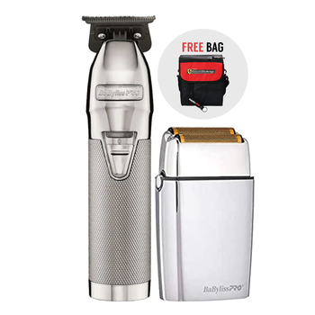 BABYLISS PRO BUNDLE | Babyliss Challenge Shaver and Trimmer Silver Set - 11595