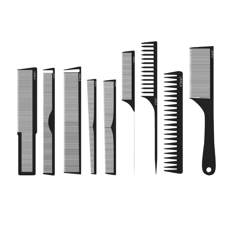 L3VEL3 L3VEL3 Hair Comb Set 9Pieces - CFC016