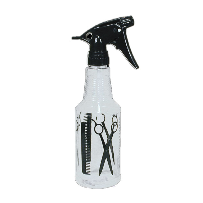 MARIANNA BEAUTY MARIANNA Spray Bottle Clear W/Comb & Scissor Print 8oz - 08595