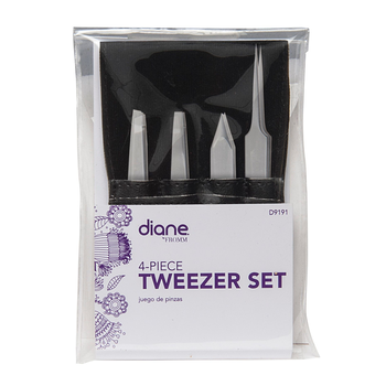 DIANE BEAUTY DIANE 4 Pk Tweezer Set with Case - D9191
