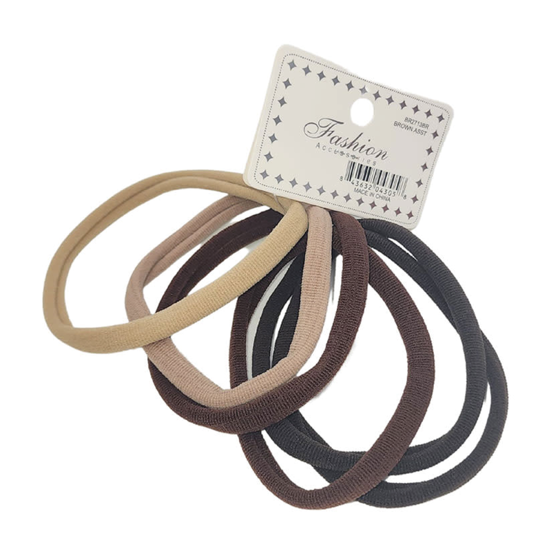 DREAM WORLD PRODUCTS DREAM WORLD Extra Large Hair Band Brown 6pcs - BR2713BR