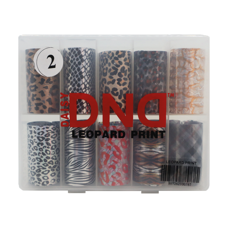 DAISY DND DAISY DND Nail Foil Decoration 10 Rolls Leopard Print #2
