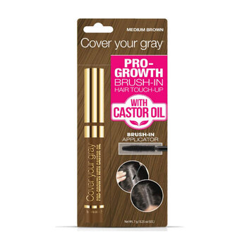 COVER YOUR GRAY COVER YOUR GRAY Pro Growth Brush-IN Hair Toch-UP Medium Brown - 012021G