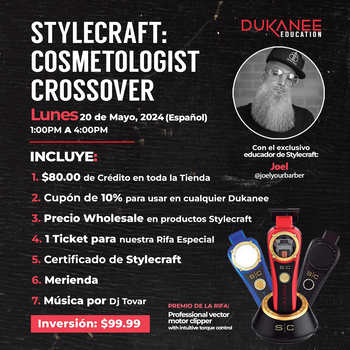 STYLECRAFT Stylecraft: Cosmetologist Crossover to Barbering - May 20h 2024 - 1pm to 4pm