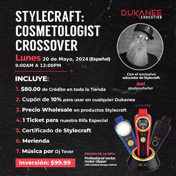 STYLECRAFT Stylecraft: Cosmetologist Crossover to Barbering - May 20h 2024 - 9am to 12pm