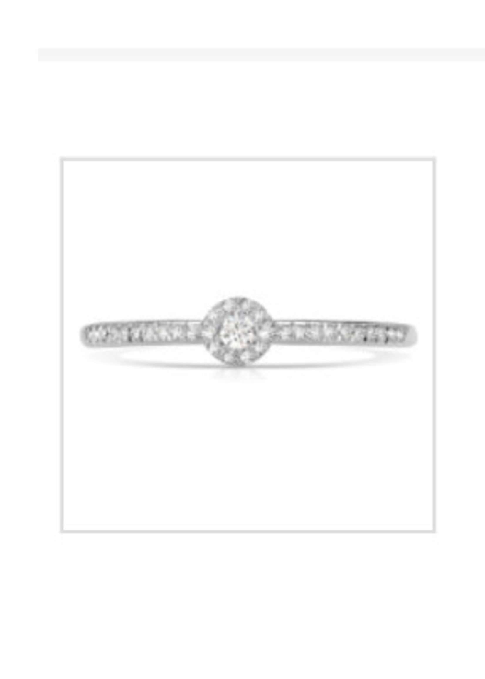 14k white gold and diamond ring