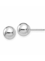 Quality Gold Inc. 14k White Gold Polished 7mm Ball Post Earrings