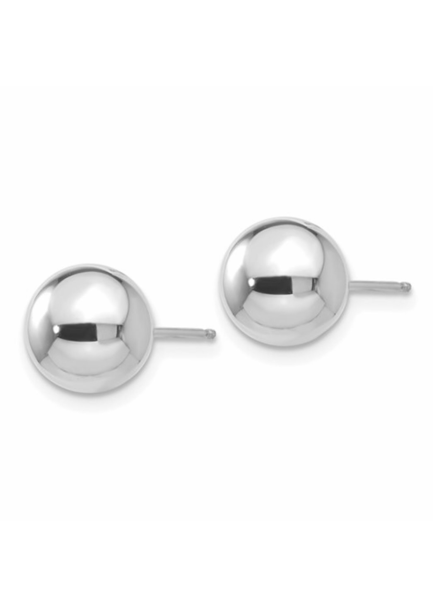 Quality Gold Inc. 14k White Gold Polished 8mm Ball Post Earrings