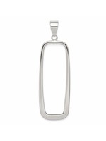 Quality Gold Inc. Sterling Silver Rectangle Pendant