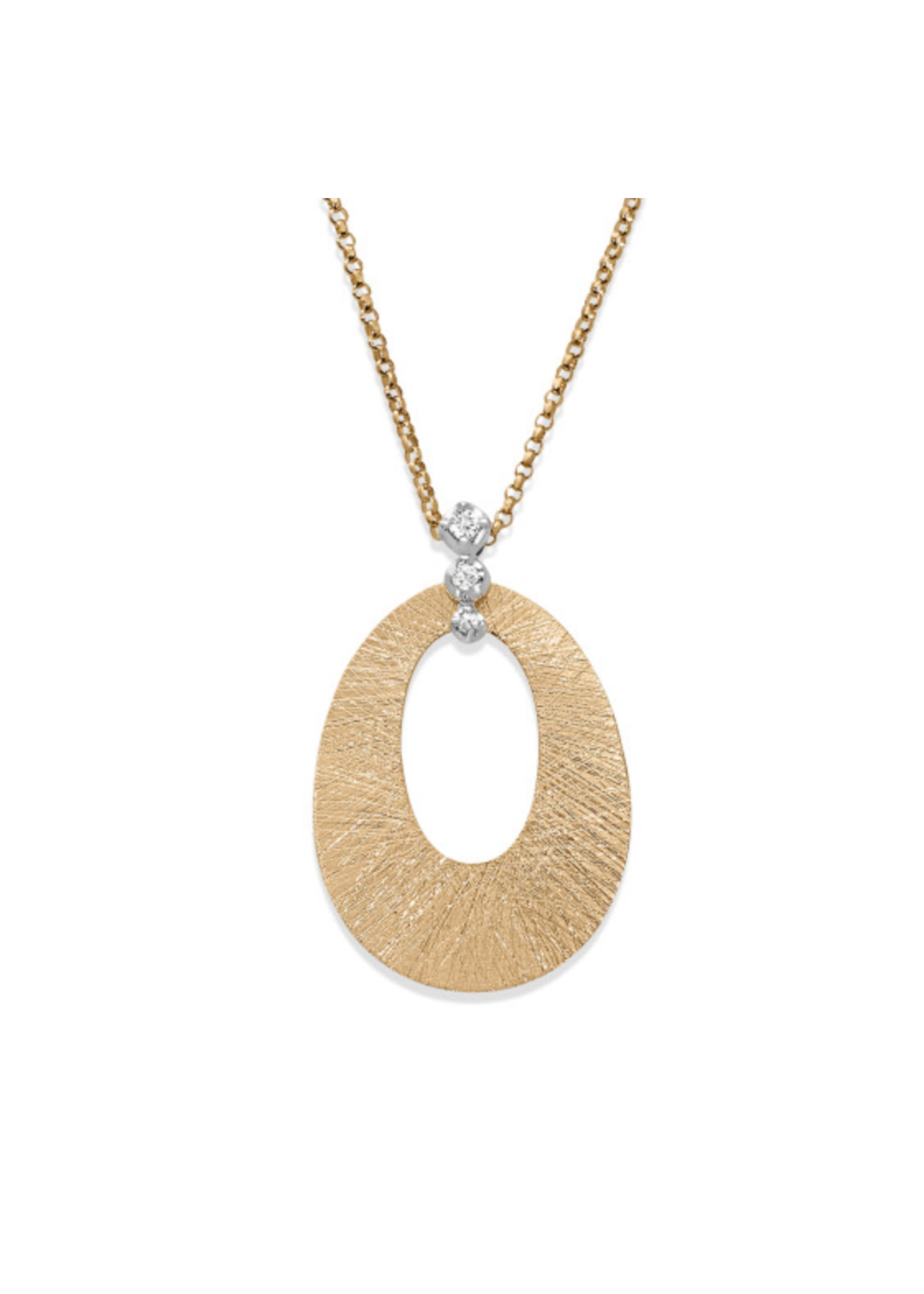 Fancy Oval with Diamond Accent Pendant